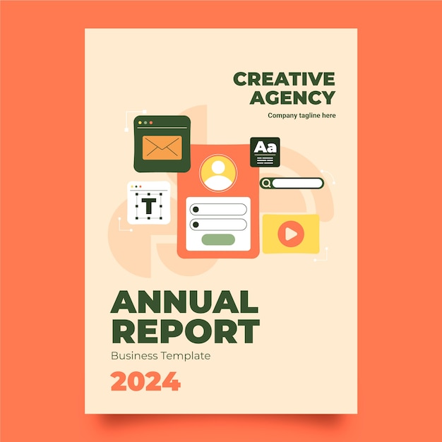 Free vector web design job annual report