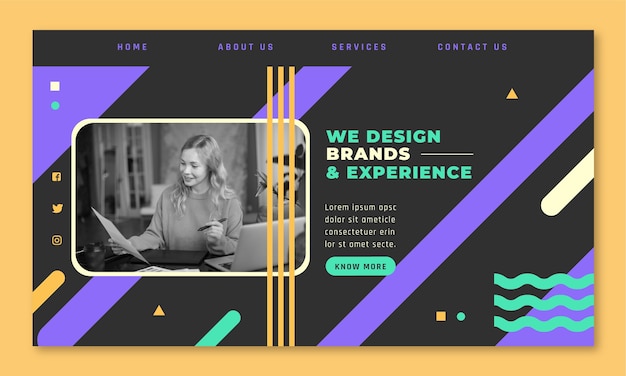 Free vector web design template design