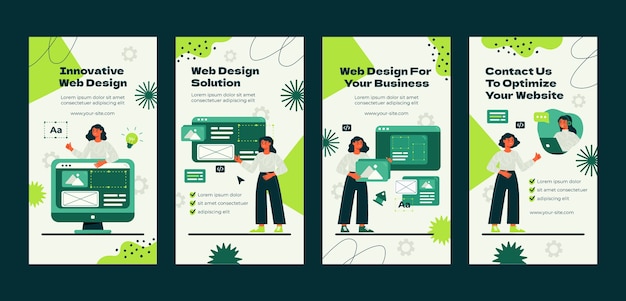 Free vector web design template design