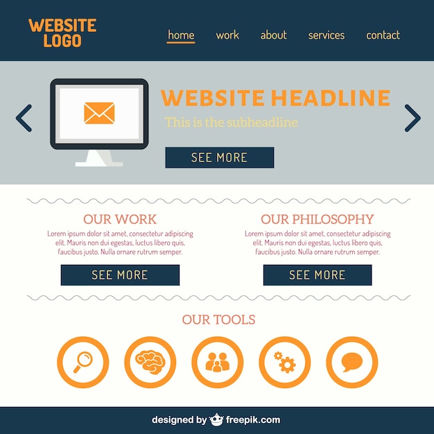 Web design piatto vettoriale