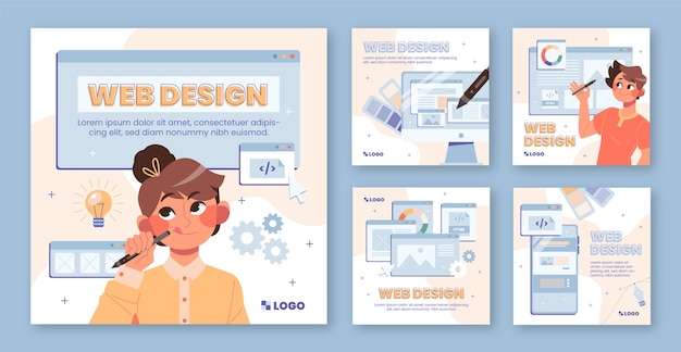 Free vector web designer template design