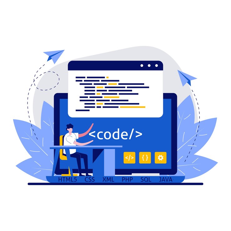 Premium Vector | Web development, programming and coding concept with ...