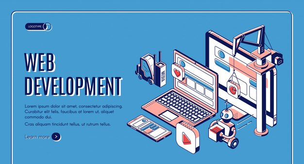Web開発、Webサイト構築のランディングページ
