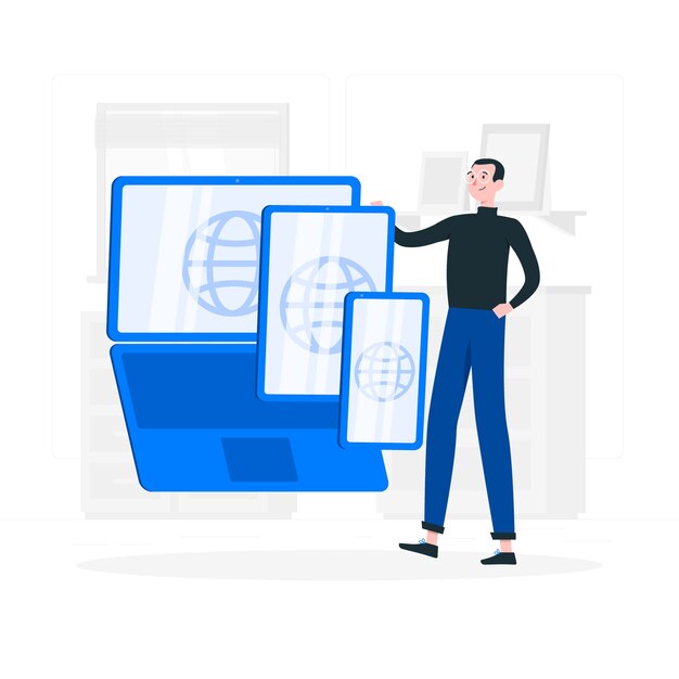 Web devices concept illustration