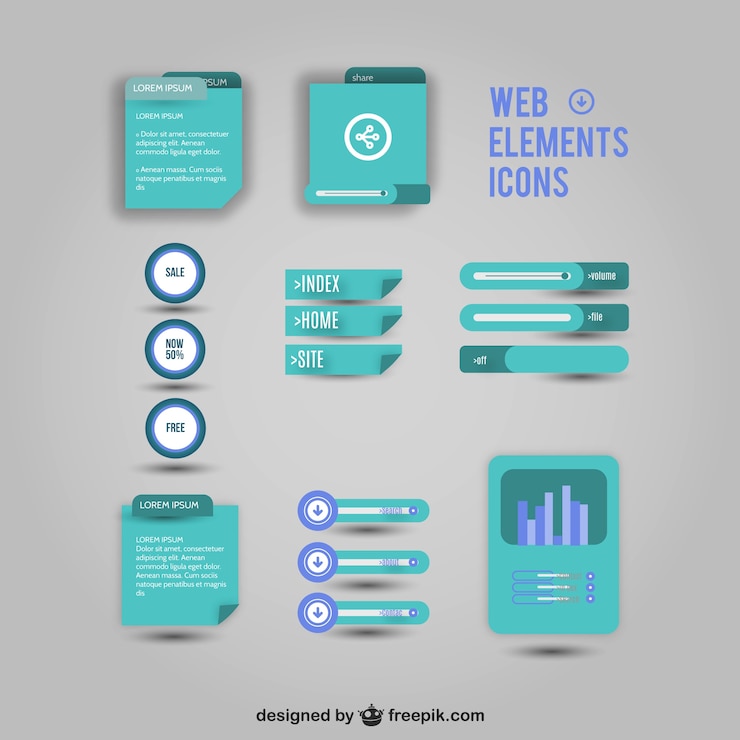 Free Vector web elements icons