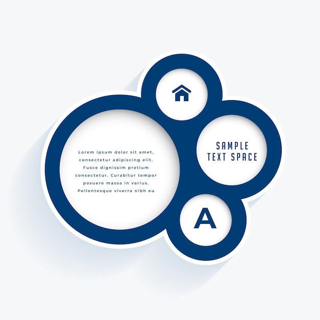 Free Vector Template: Circular Layout Web Infographic Banner with Text Message