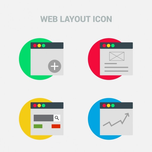 Web layout, 4 icons