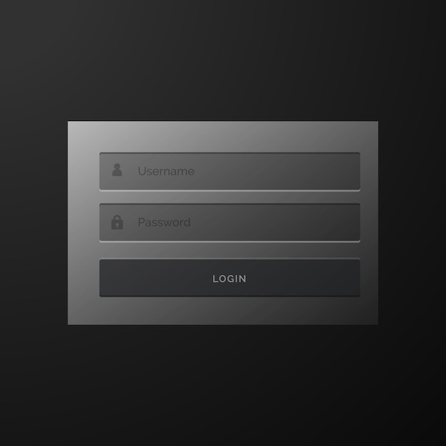 Web logon template, dark colors