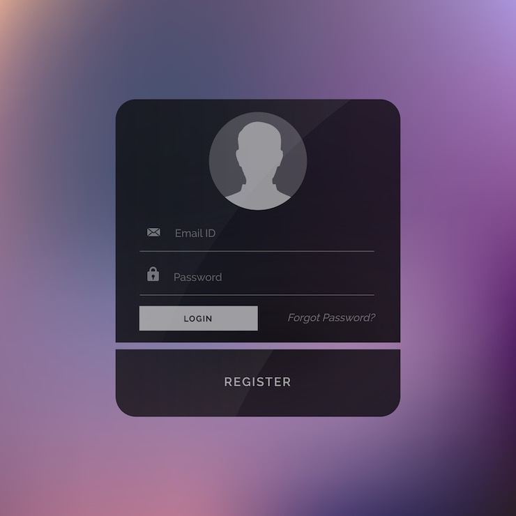 Free Vector web logon template, dark colors