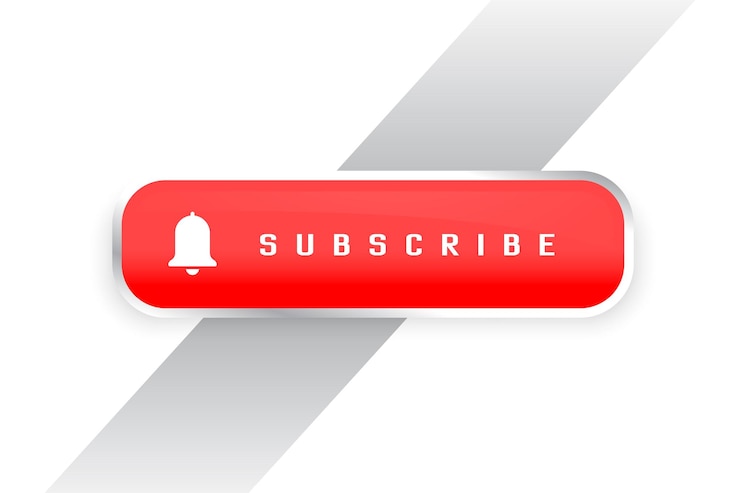 Free Vector web subscription red bell icon add more subscriber