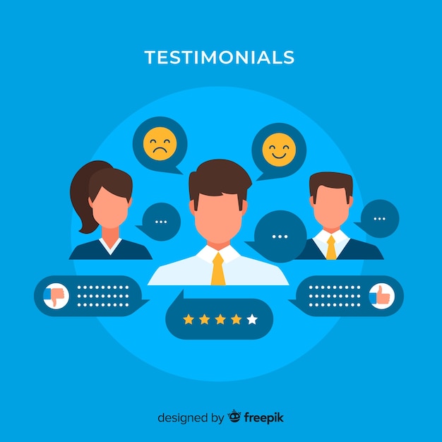 Free vector web testimonial design