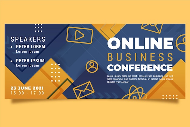 Free vector webinar banner invitation template