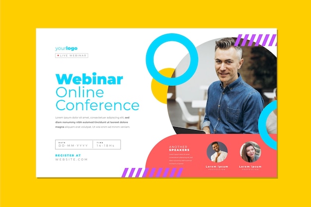 Modello di invito banner webinar