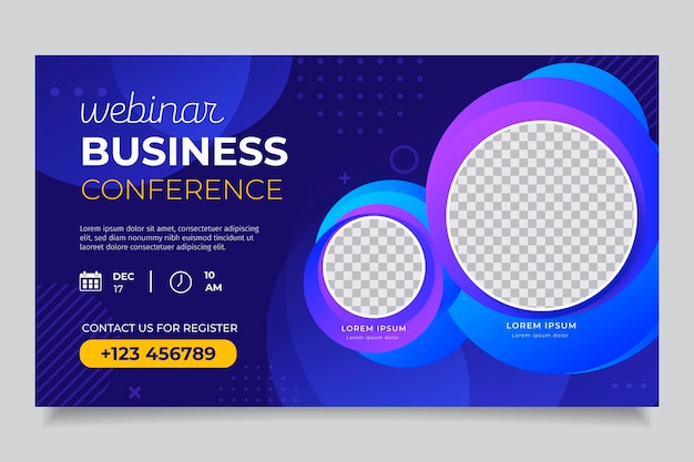 Free vector webinar banner invitation template