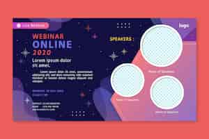 Free vector webinar banner invitation template