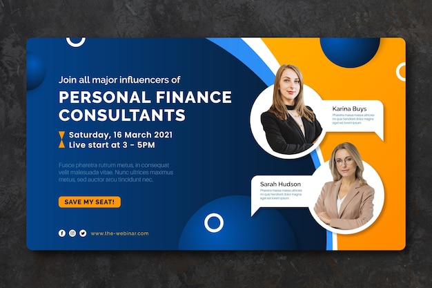 Webinar banner invitation template