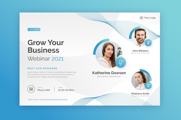 Free vector webinar banner invitation