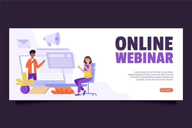 Free vector webinar banner template