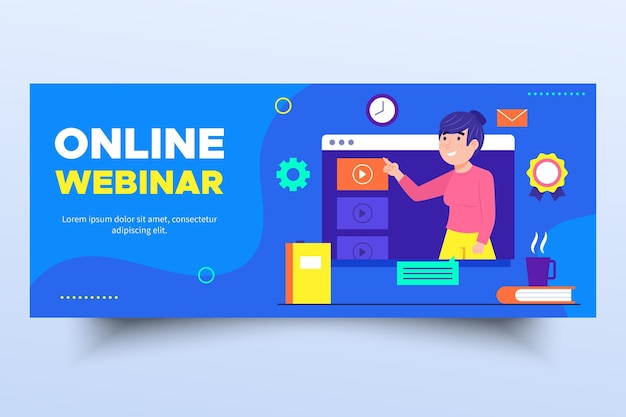 Free vector webinar banner template