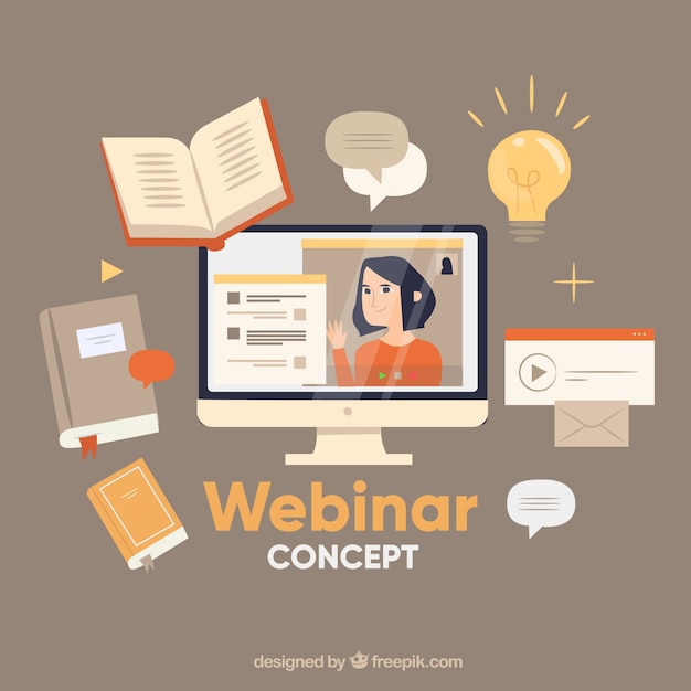 Webinar design with elements