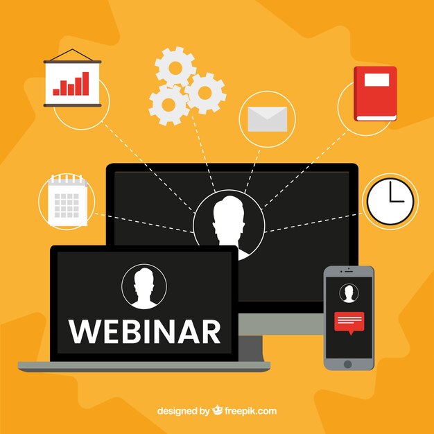 Webinar design with monitors