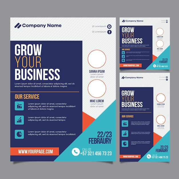 Webinar flyer template pack