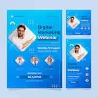 Free vector webinar flyers template