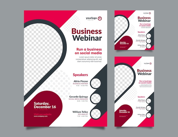 Webinar flyers template