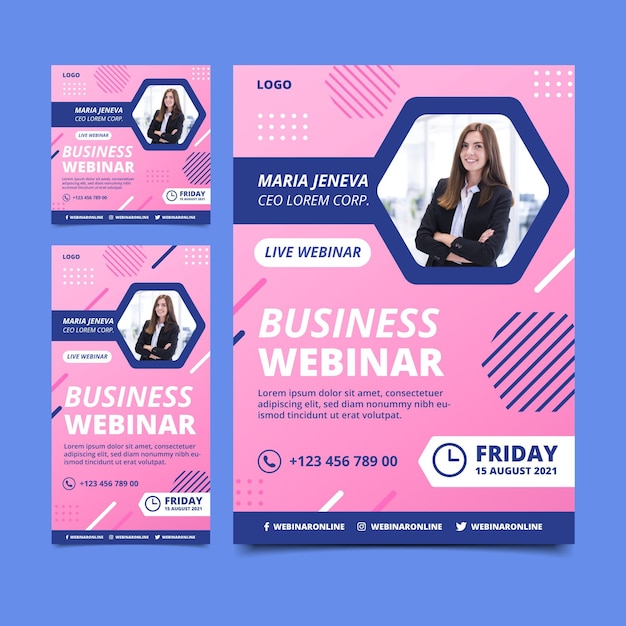 Webinar flyers template