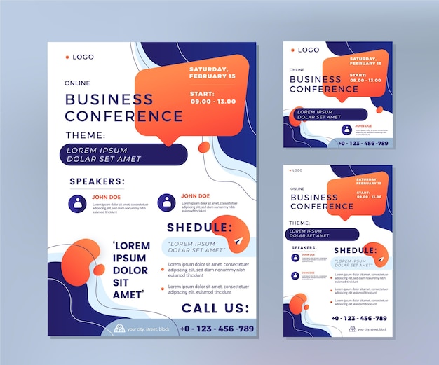 Webinar flyers template