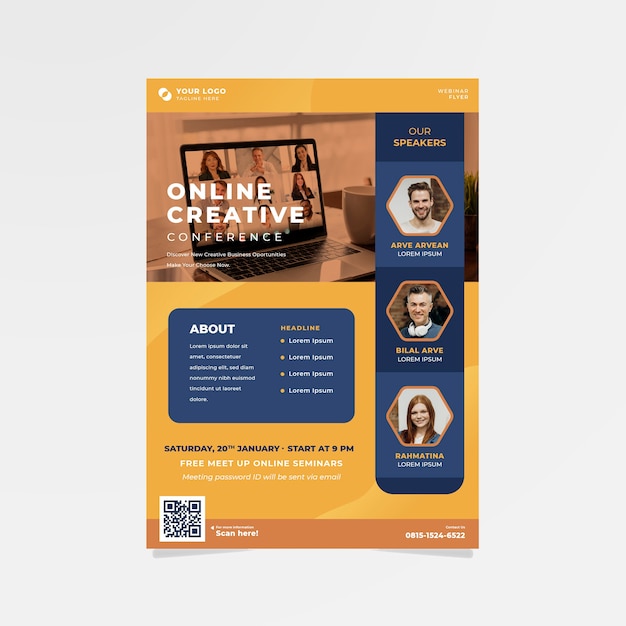 Webinar flyers template