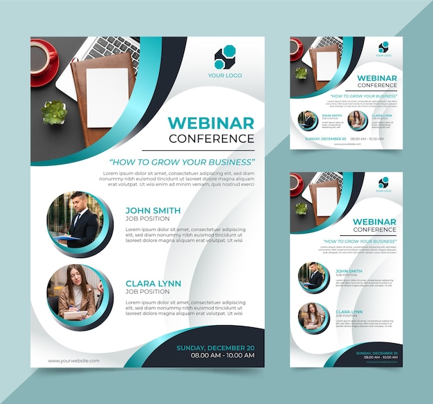 Webinar flyers template