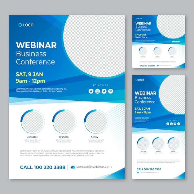 Webinar flyers template