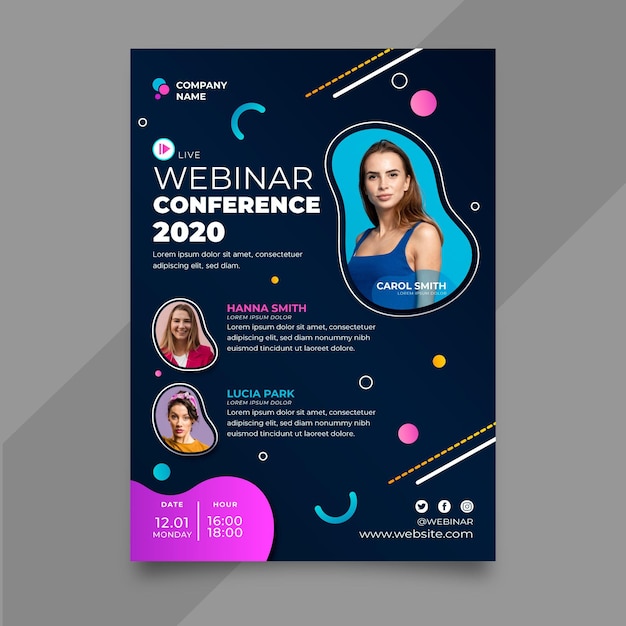 Webinar flyers template