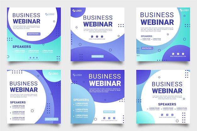 Webinar instagram posts pack