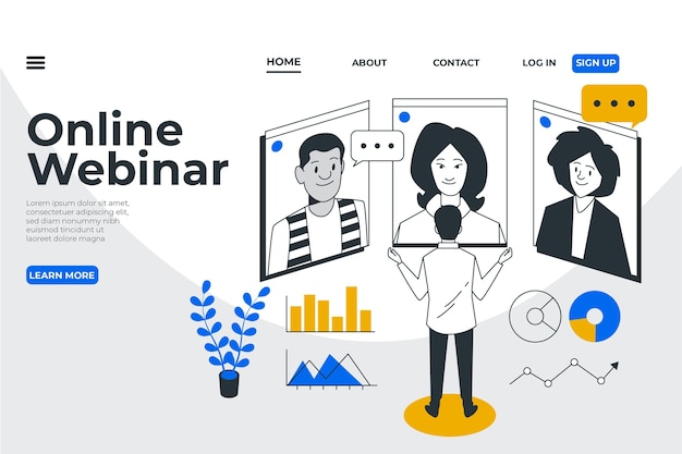ウェビナーのランディングページテンプレート