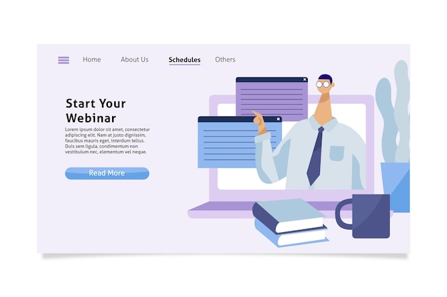 Webinar landing page template