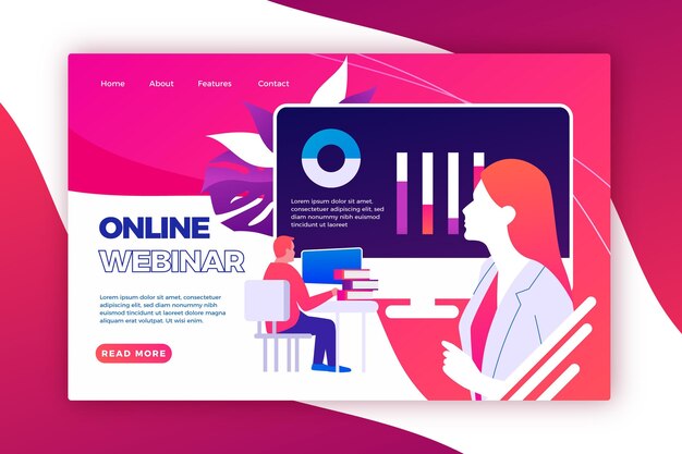 Webinar landing page template