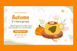 Free vector webinar template for autumn season celebration