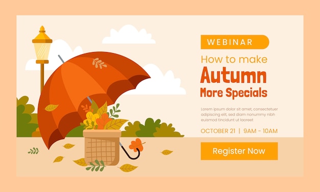 Webinar template for autumn season celebration