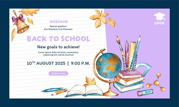 Webinar template for back to school season