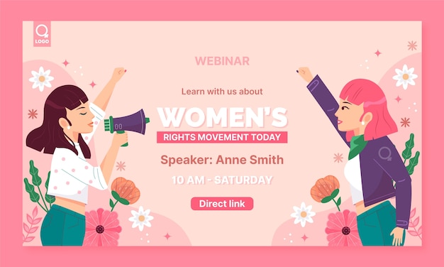 Free vector webinar template for international women's day celebration