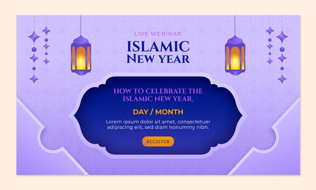 Webinar template for islamic new year celebration