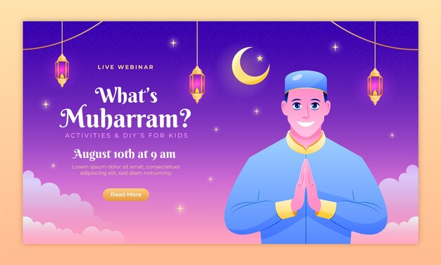 Webinar template for islamic new year celebration