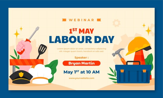 Webinar template for may 1st labor day celebration