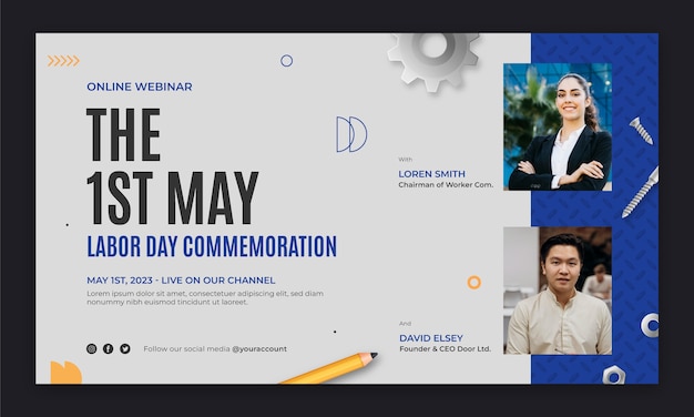 Webinar template for may 1st labor day celebration