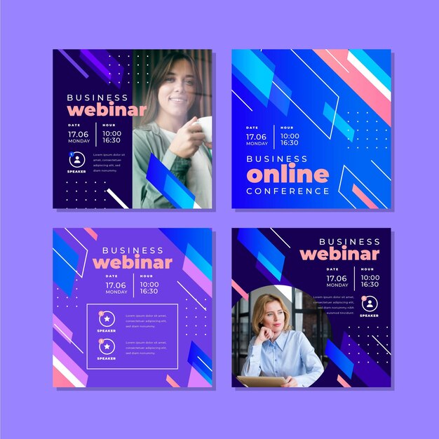 Webinar template social media post