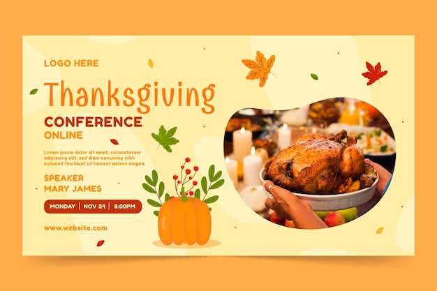 Webinar template for thanksgiving celebration