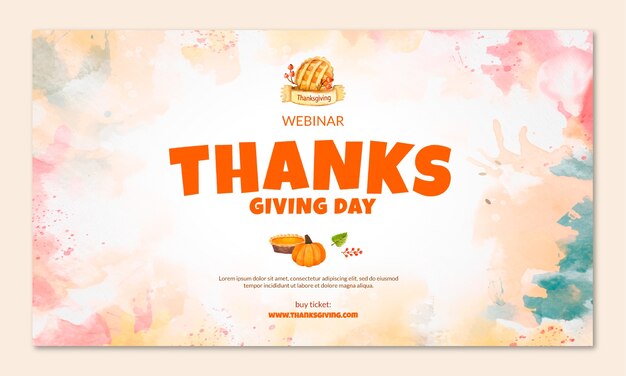 Шаблон вебинара для празднования Дня благодарения