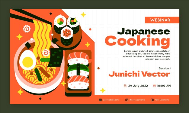 Шаблон вебинара для традиционного японского ресторана